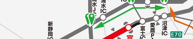 名古屋方面へ直進（新清水JCT）