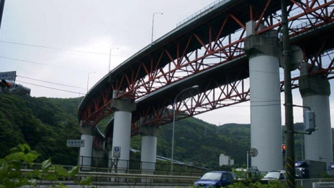 ＜酒匂川橋の橋梁全景＞